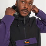 Anorak rétro raisin-noir homme