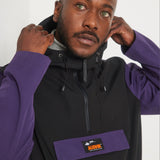 Anorak rétro raisin-noir homme
