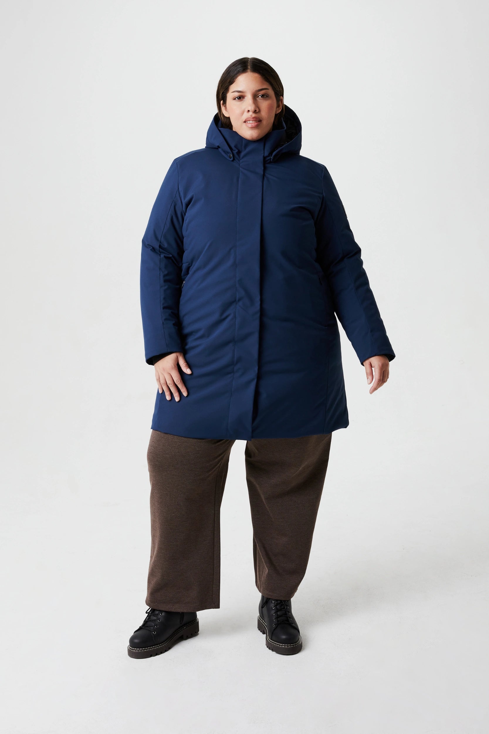 Monaco III+ - Manteau d'hiver recyclé taille plus pour femme