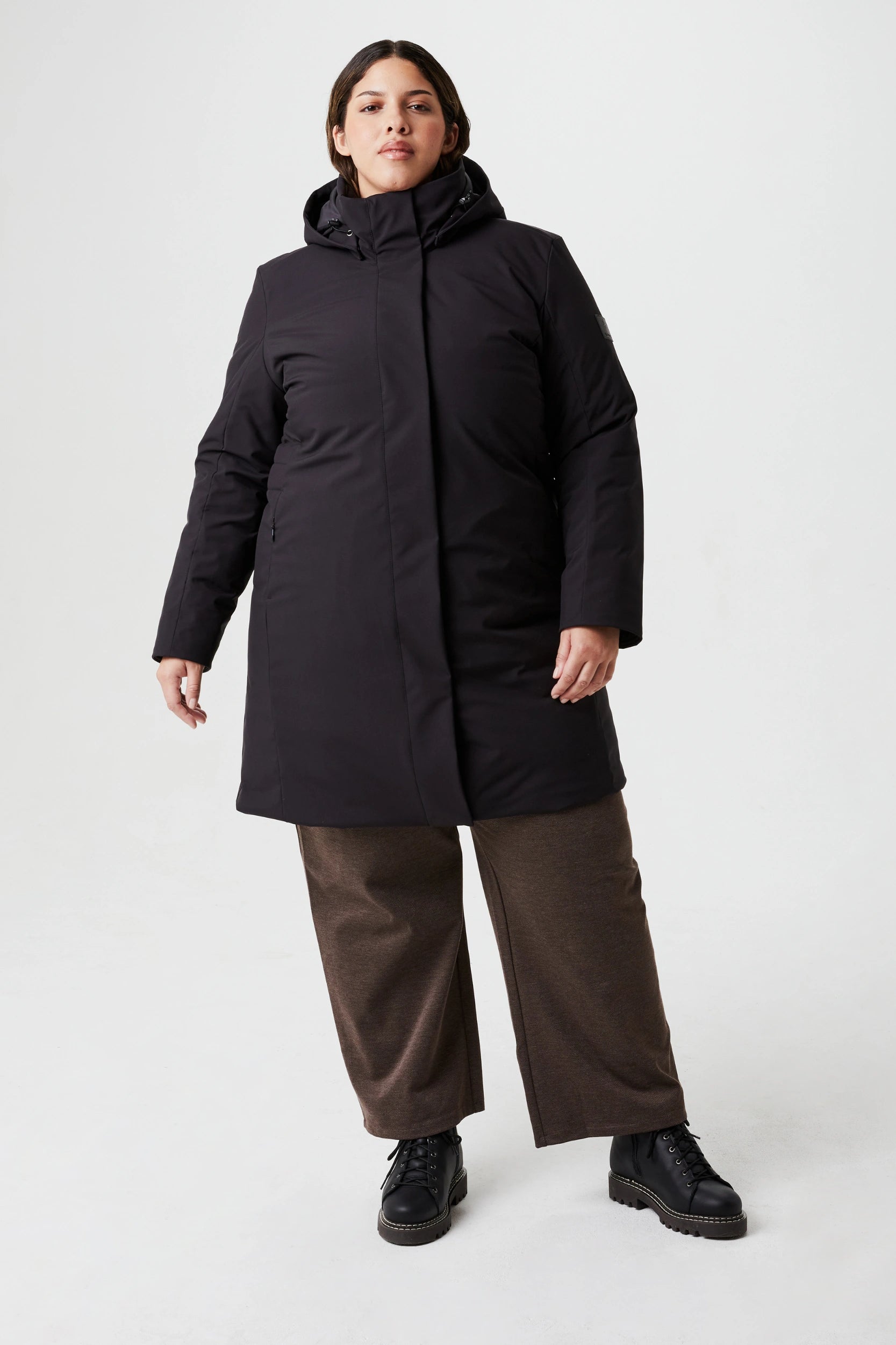 Monaco III+ - Manteau d'hiver recyclé taille plus pour femme