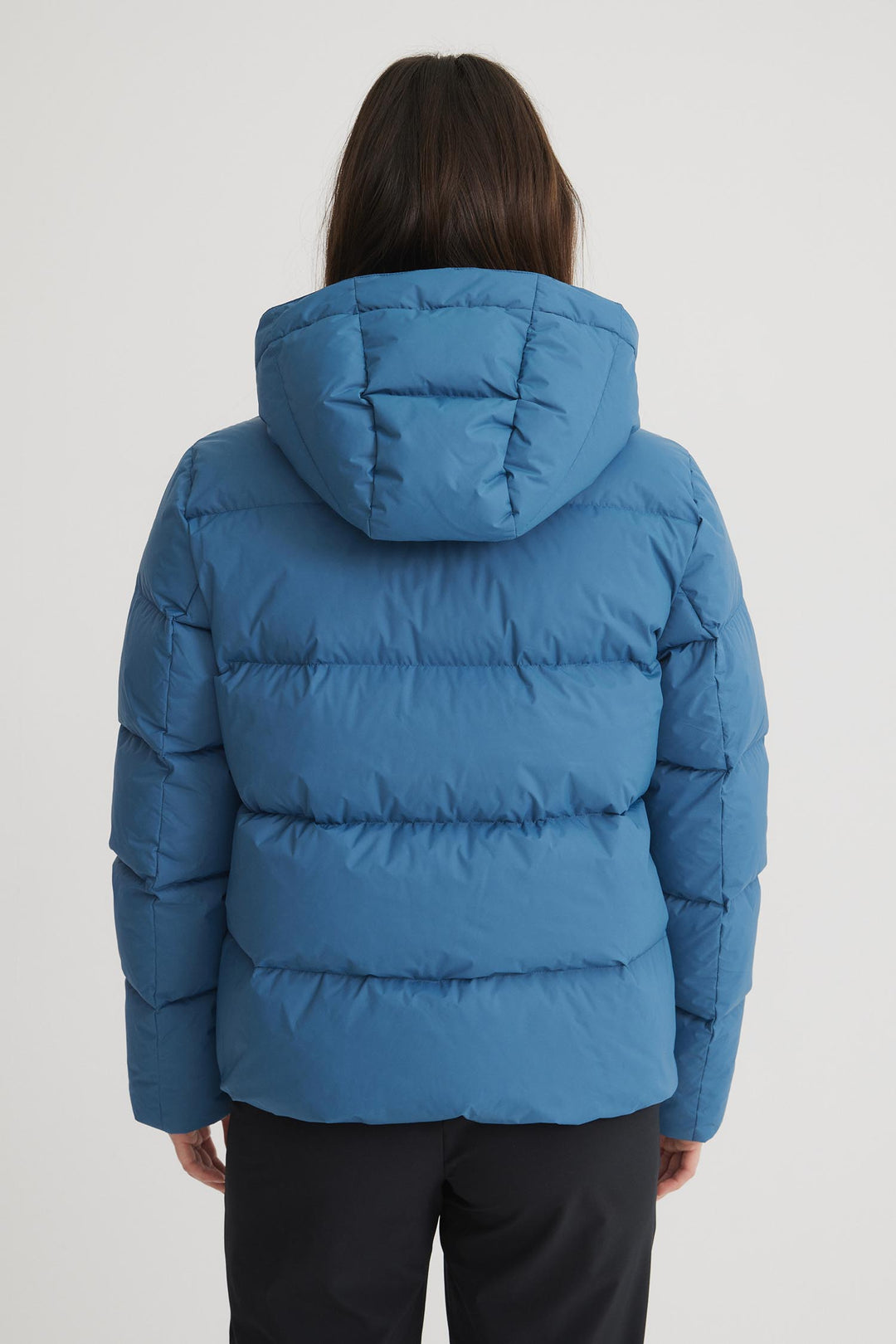Blue puffer coat cheap