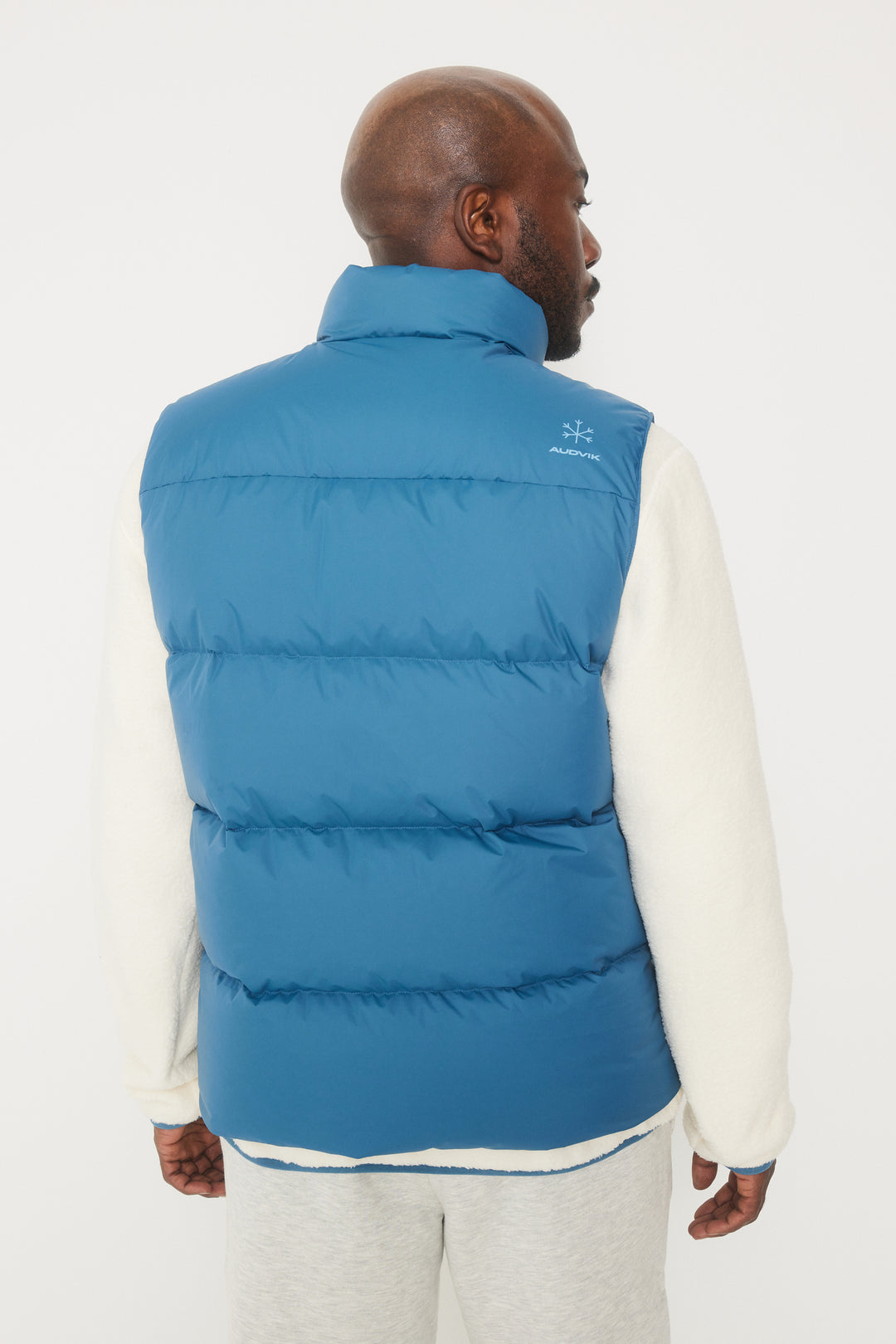 Blue puffer vest mens clearance