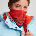 cache-cou multifonction respirant orange-bleu unisexe polyester